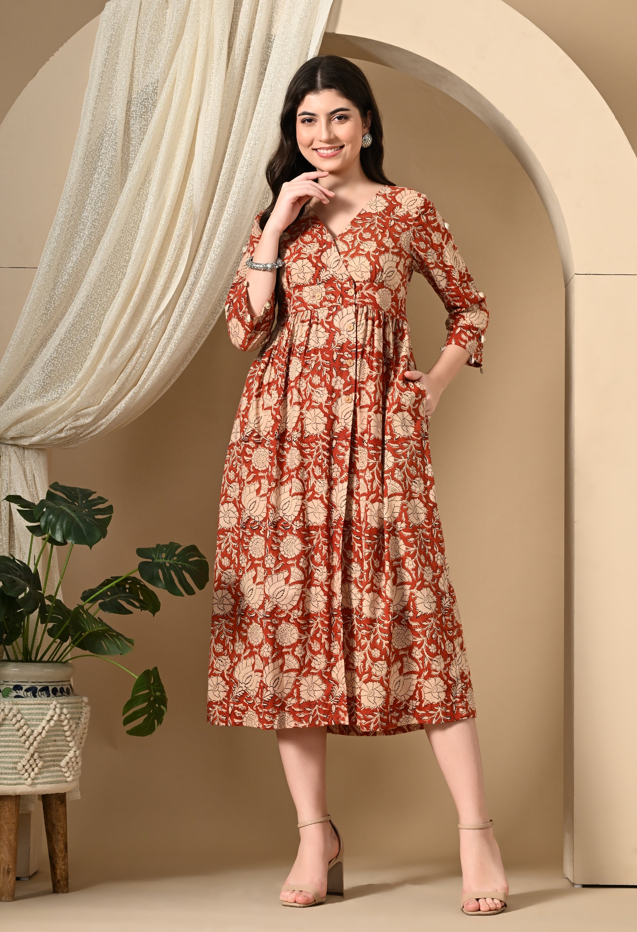 POLKI COTTON DRESS